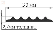 Схема самоклеющейся тактильной направляющей полосы Н-XL