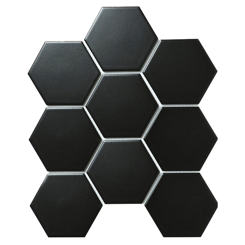 Керамическая мозаика Hexagon big Black Matt (SBH4810)