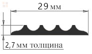 Схема самоклеющейся тактильной полосы Евроступень Н